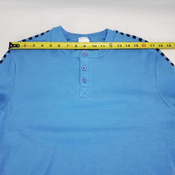 Vintage Helly Hansen Lifa Vermont Blue Short Sleeve Henley Shirt NWT - Picture 10 of 11